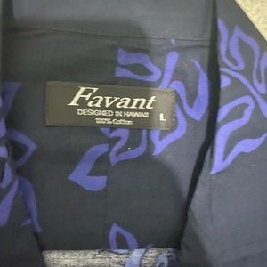 Favant Hawaiian Medium L Classic Shirt Islands Surfboard palm trees￼ VTG Vintage